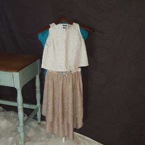 High low shirt and skirt set